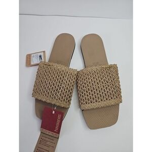 Havaianas You Cannes Slip On Wide Strap Flat Slide Sandals  Women 41/42
